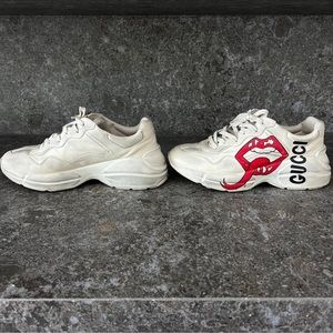 Gucci Rython Mouth Sneakers, Authentic